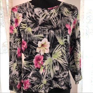 Jones New York Floral Print Shirt
